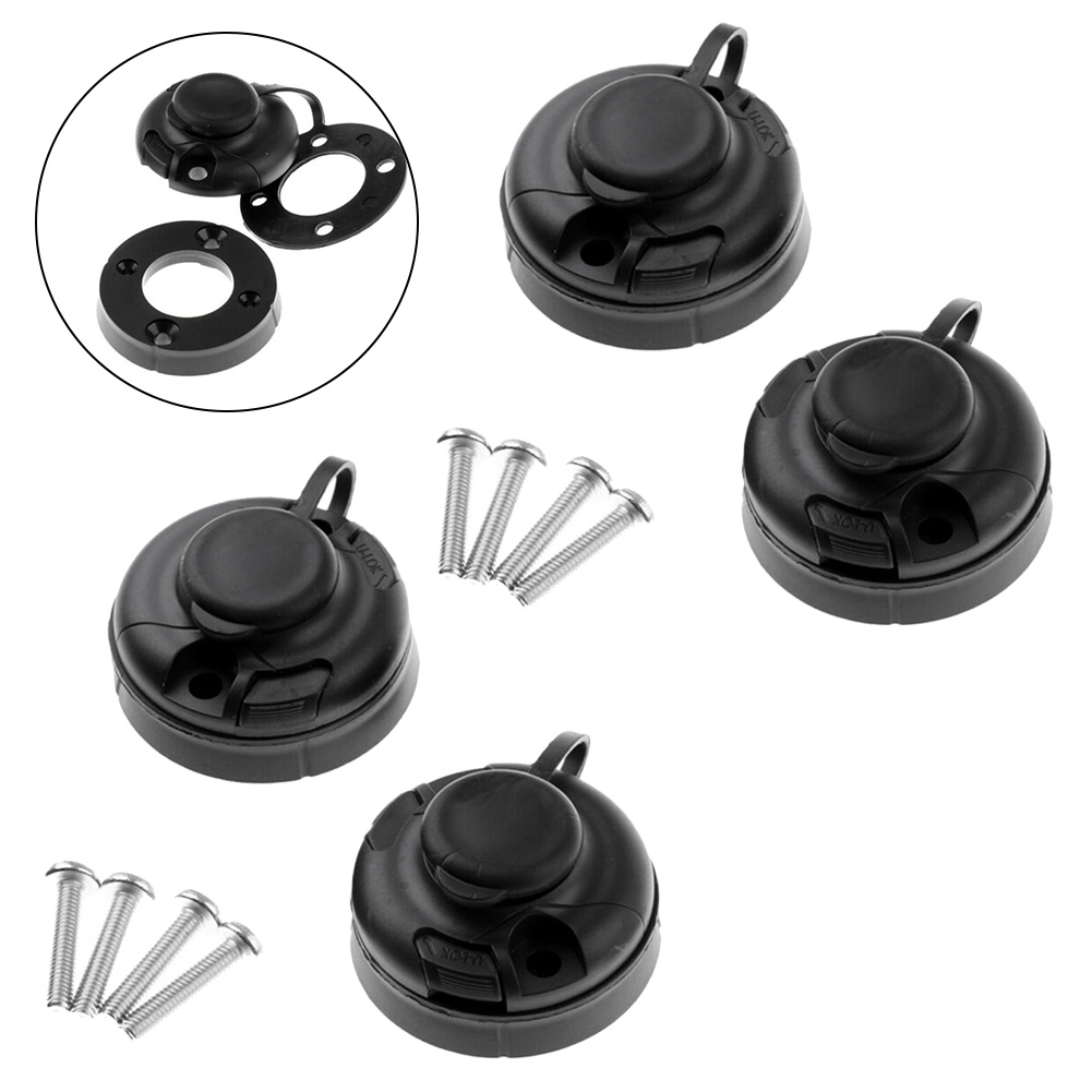 4Pcs Black ABS Fishing Rod Hol - Fishing Rod Boat review and price
